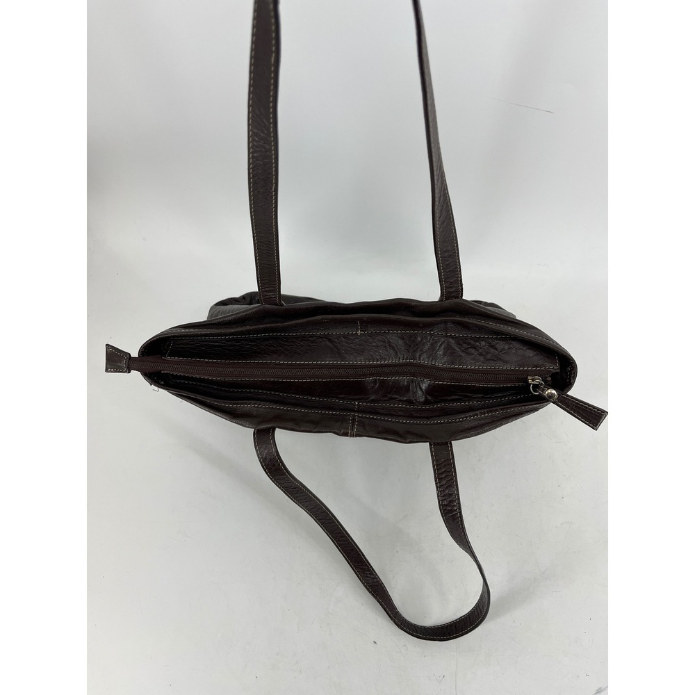 Claudia Firenze Brown Italian Vintage Leather Horsebit Tassel Tote Shoulder Bag - Picture 7 of 7
